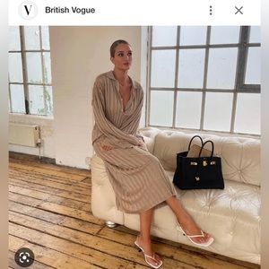 The Row Constance Leather Slingback Sandals in White, Size 40/ US 9